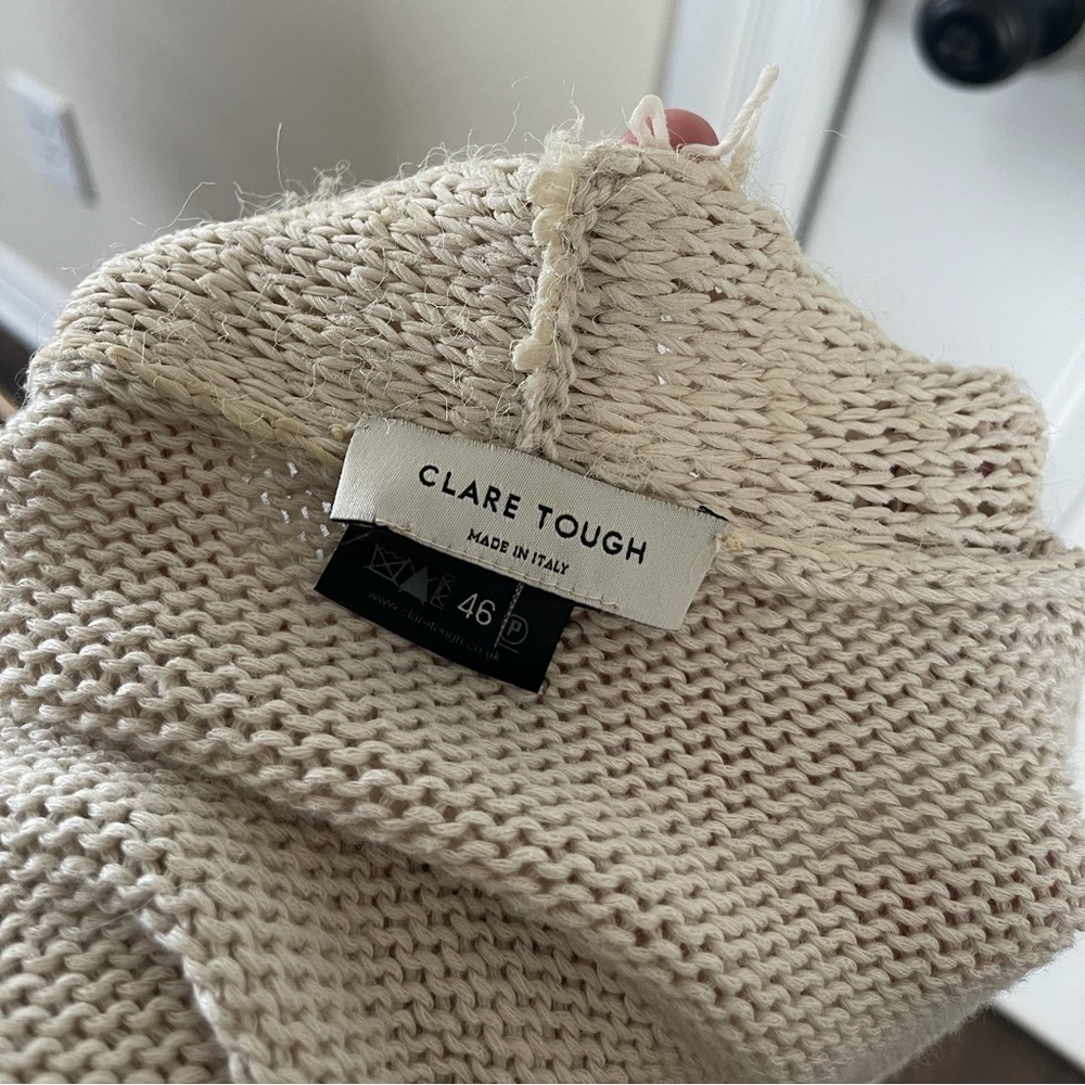 Clare Tough Italian cashmere blend fringe cardigan - Picture 5 of 6